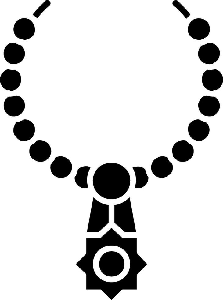 icono de glifo de collar vector