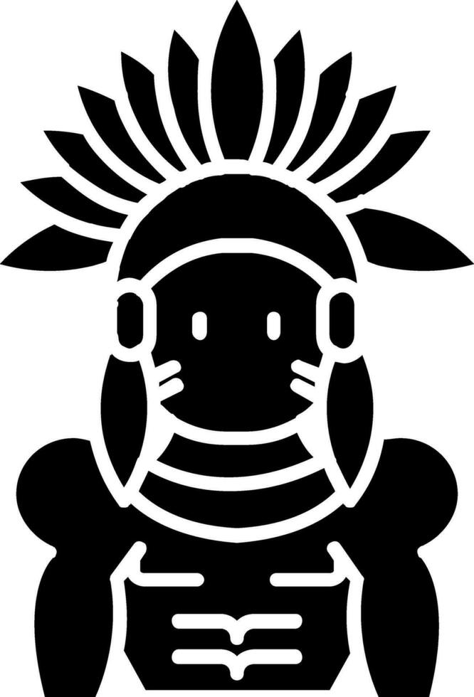 indio glifo icono vector