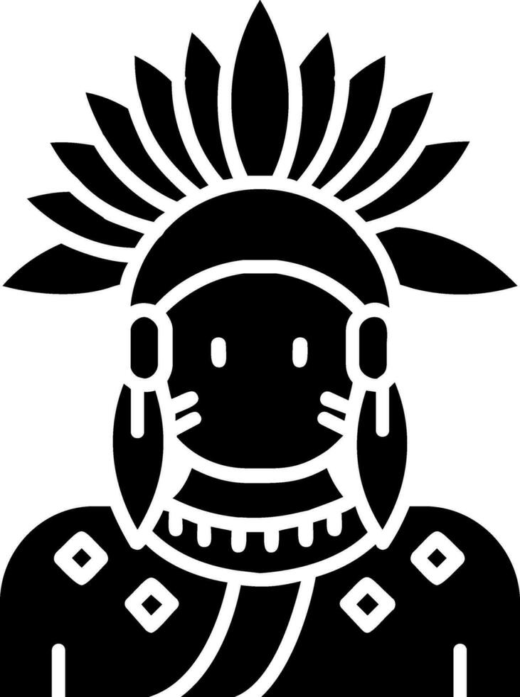 indio glifo icono vector