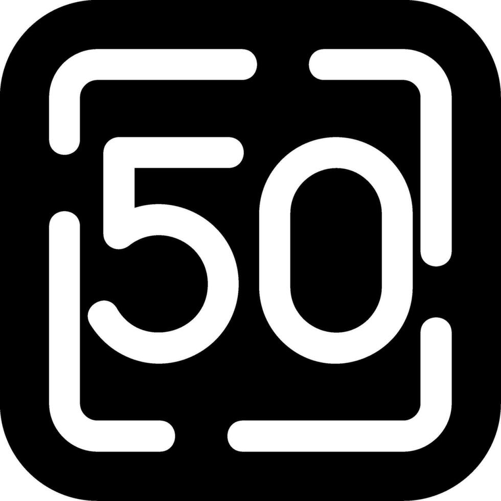 Fifty Glyph Icon vector