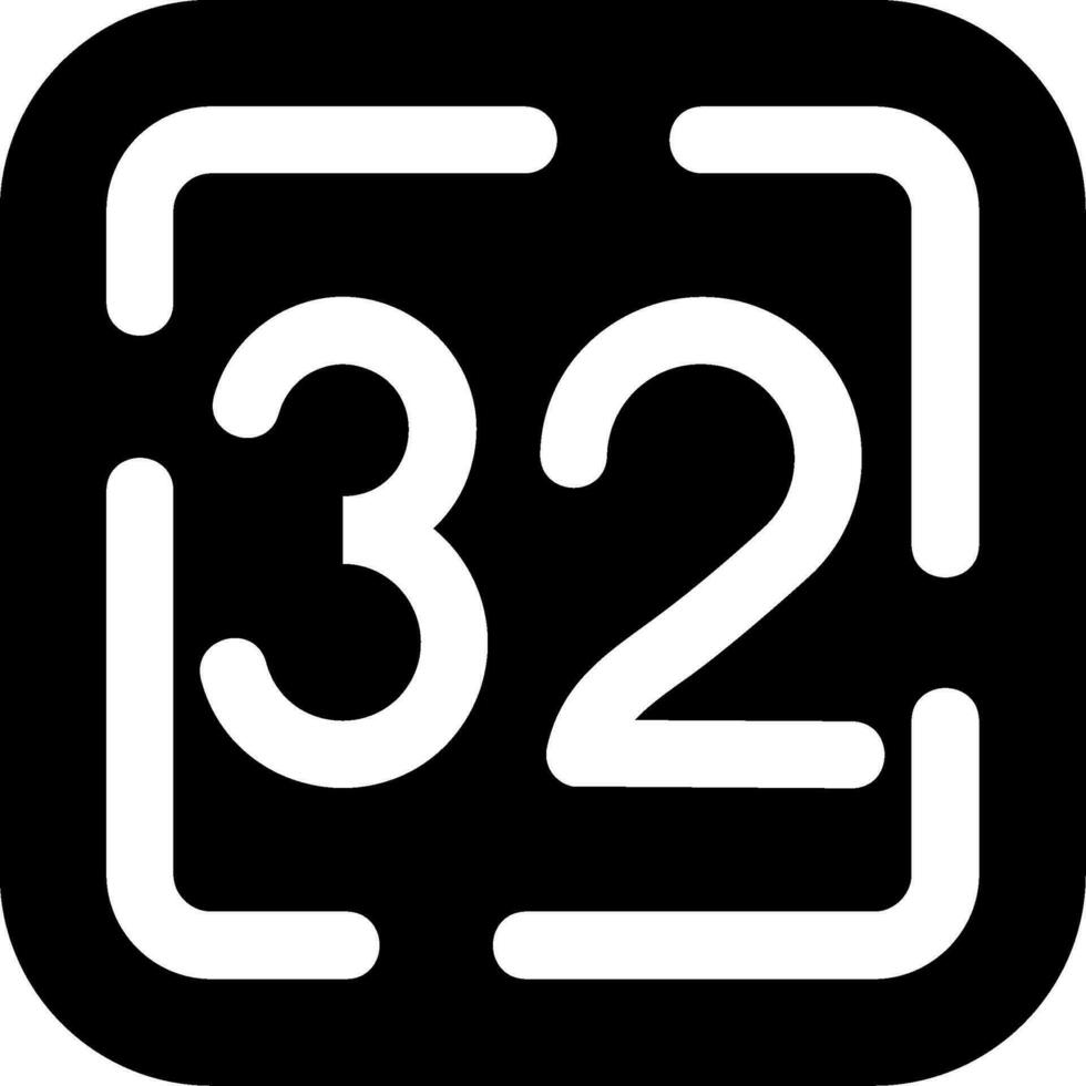 Thirty Two Glyph Icon 36607345 Vector Art at Vecteezy
