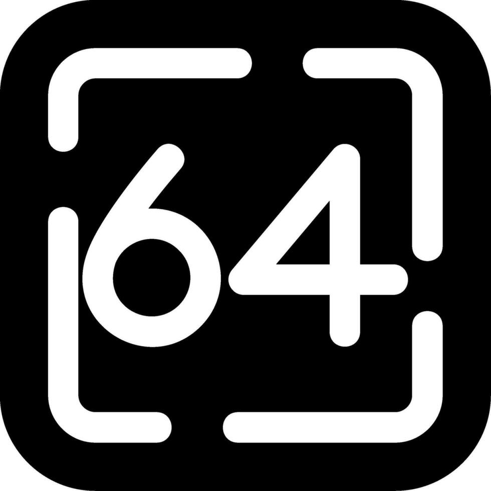 Sixty Four Glyph Icon vector