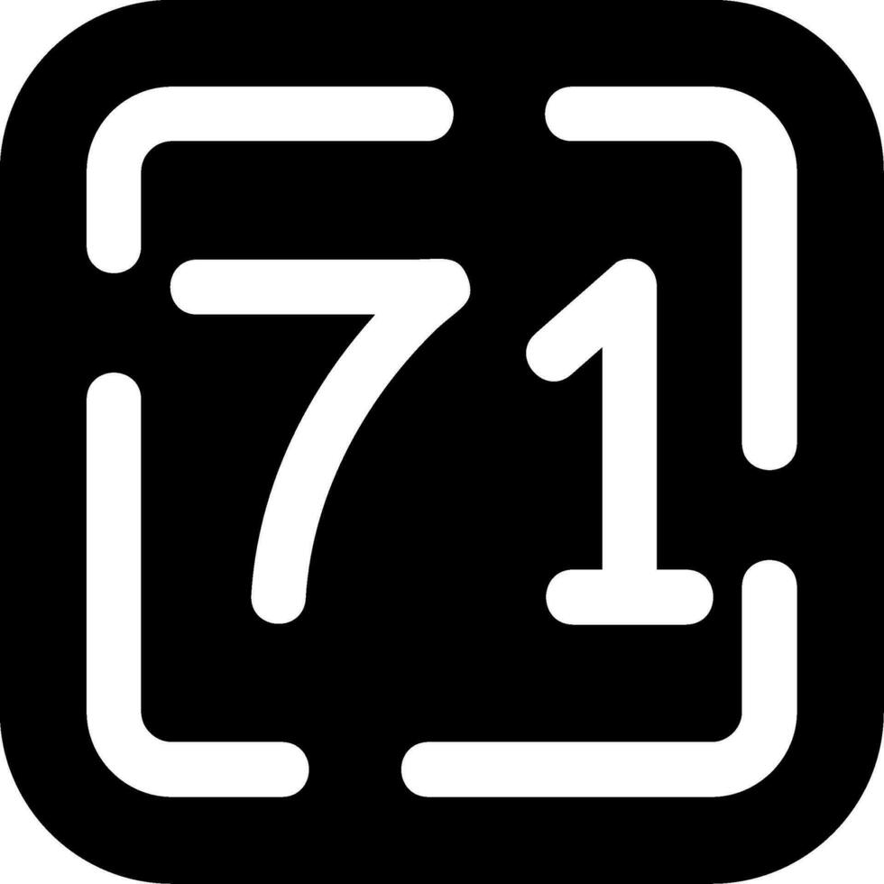 Seventy One Glyph Icon vector