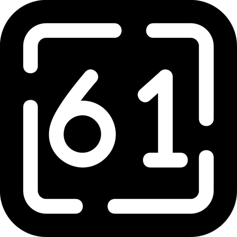 Sixty One Glyph Icon vector