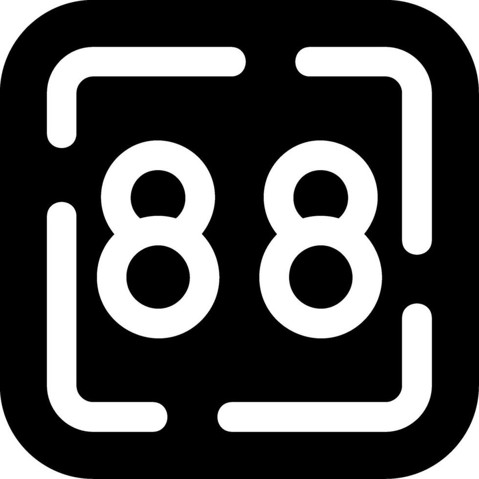Eighty Eight Glyph Icon vector