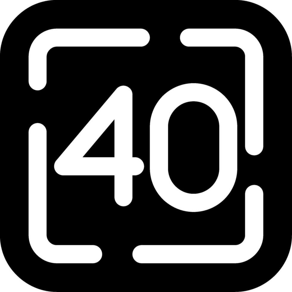 Forty Glyph Icon vector