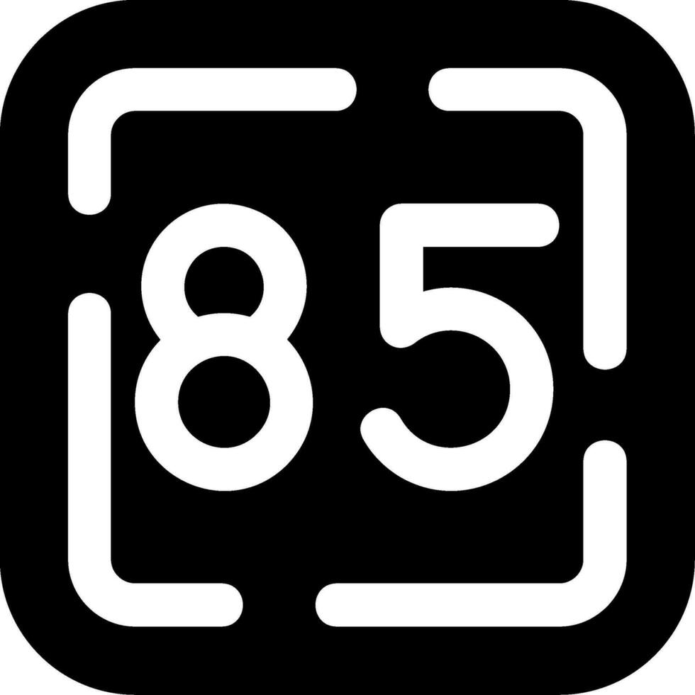 Eighty Five Glyph Icon vector