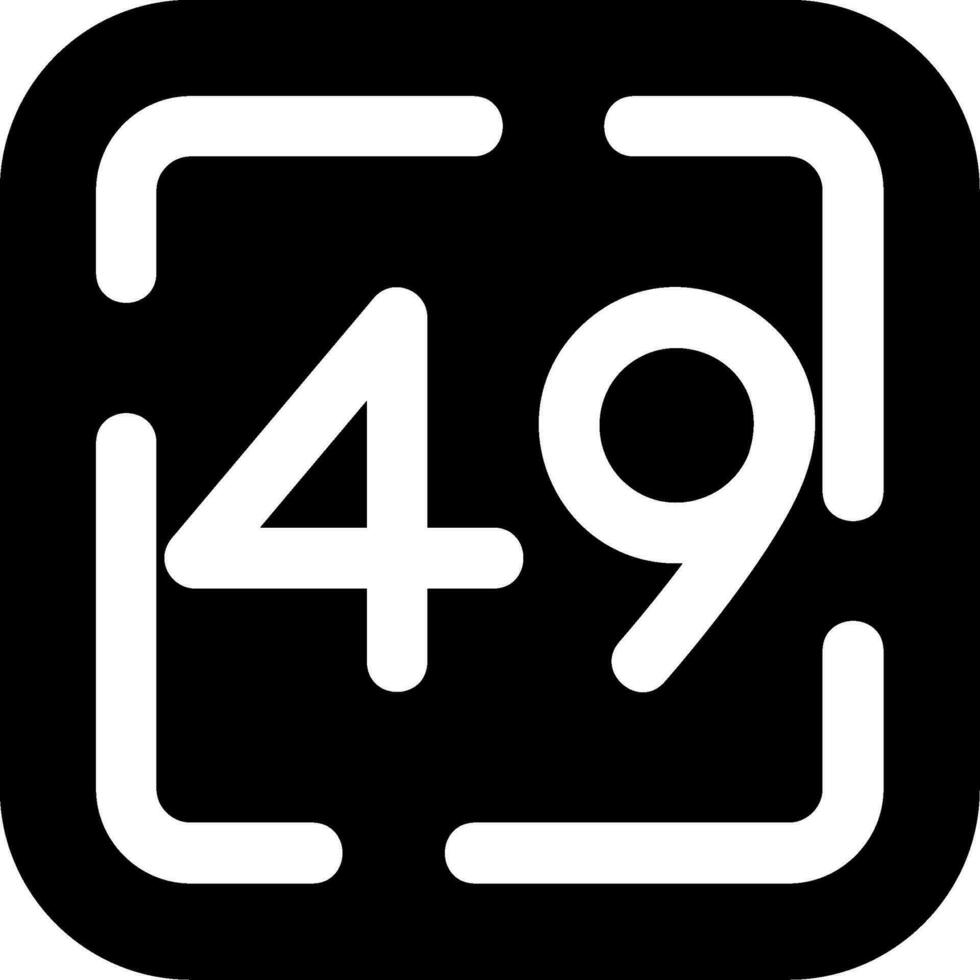 Forty Nine Glyph Icon vector