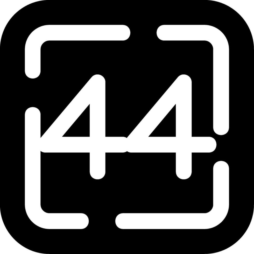 Forty Four Glyph Icon vector