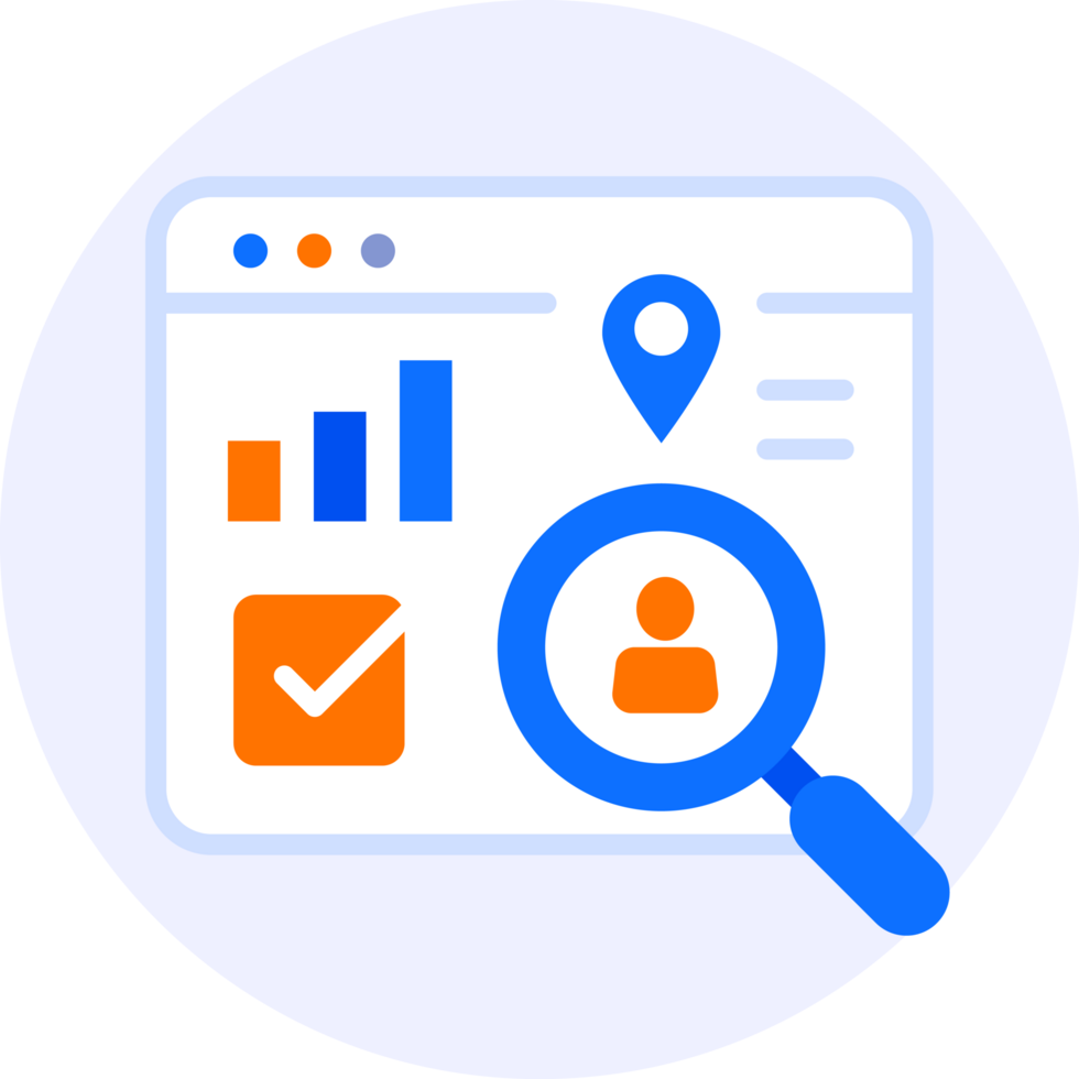 market research modern icon clipart illustration png