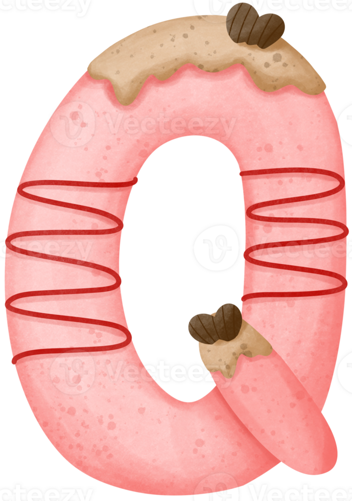 Valentine Dessert Alphabet Font Set png