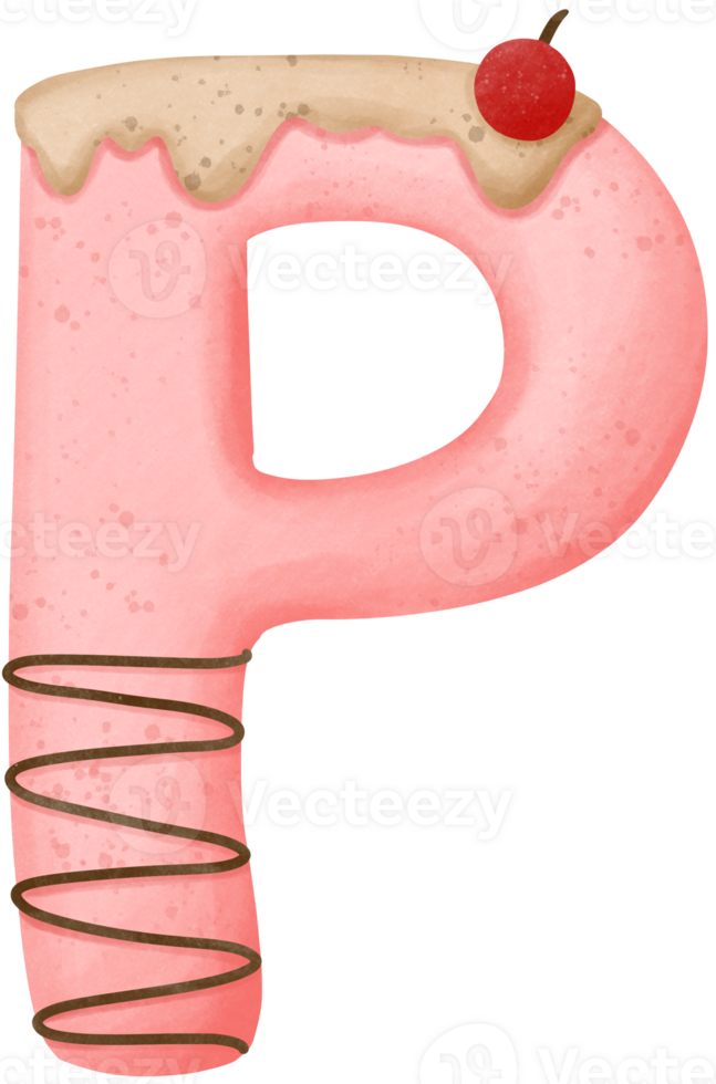 Valentine Dessert Alphabet Font Set png