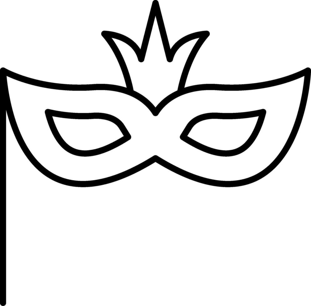 Carnival Mask Line Icon vector