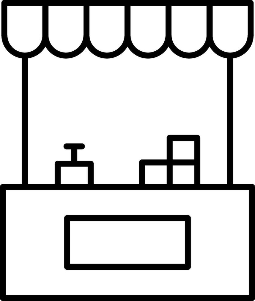 Booth Line Icon vector