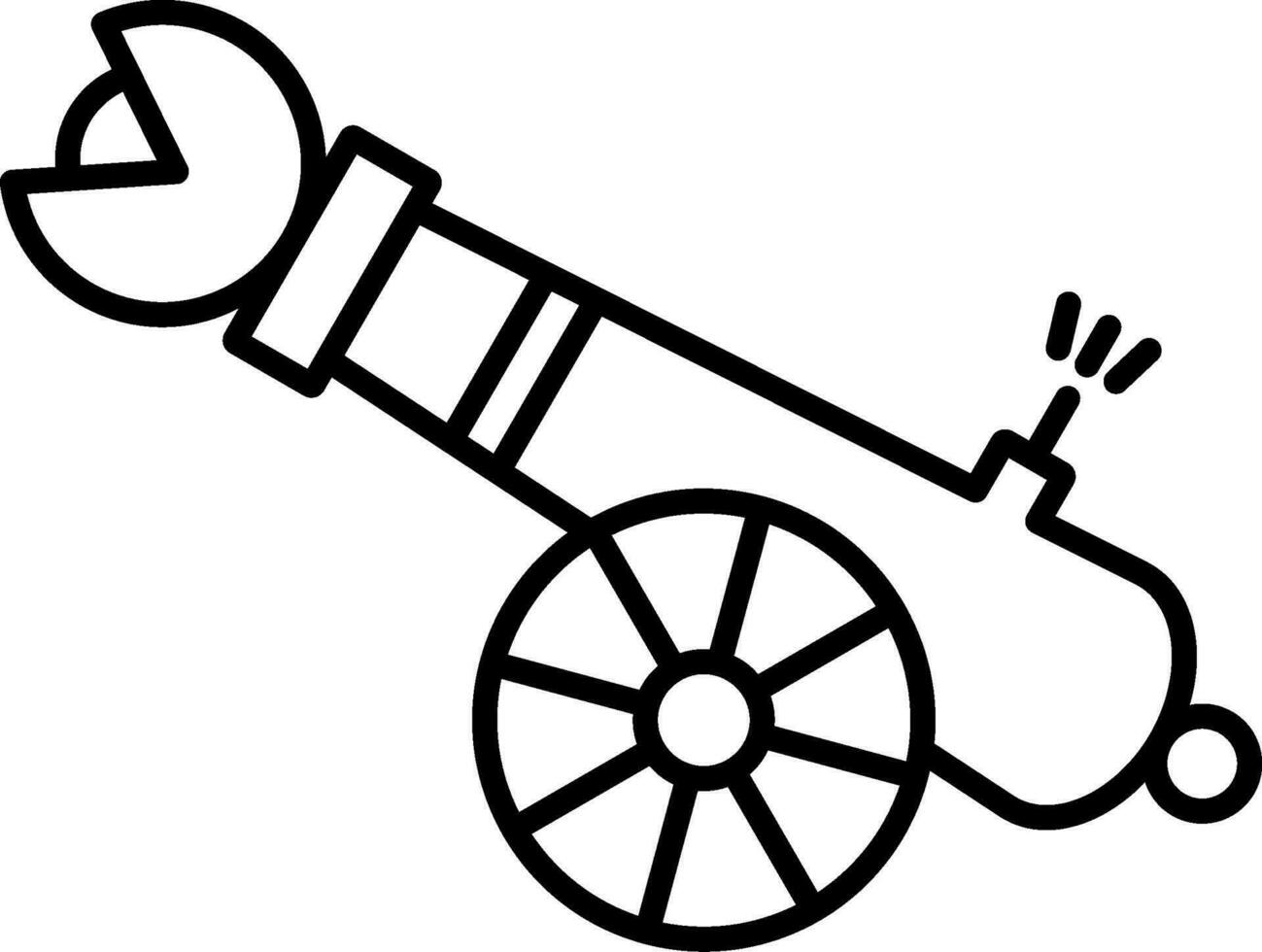 Human Cannonball Line Icon vector