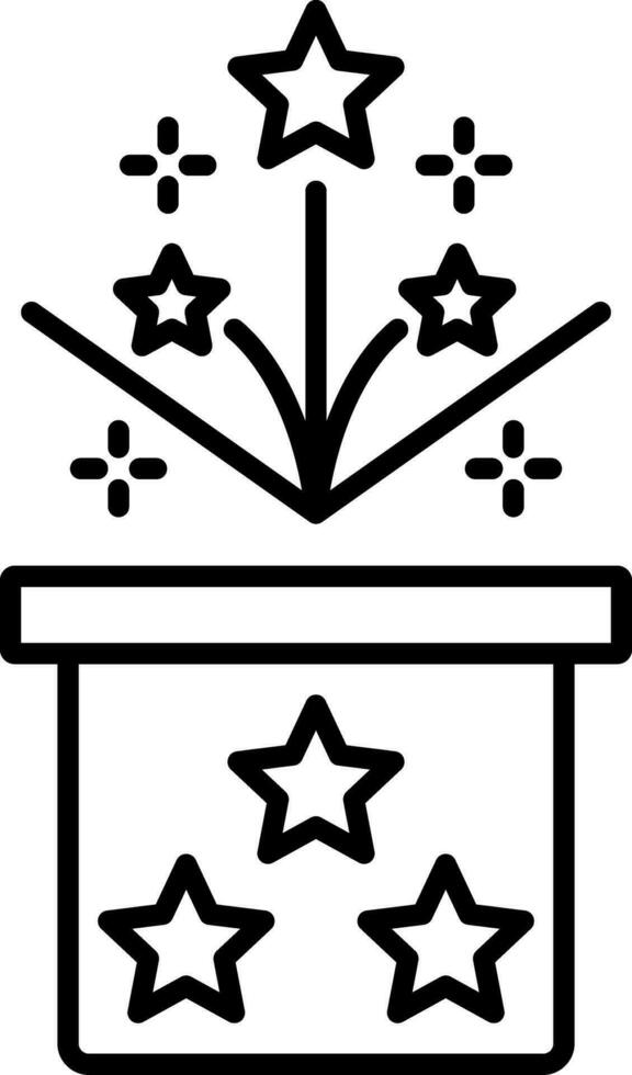 Magic Box Line Icon vector