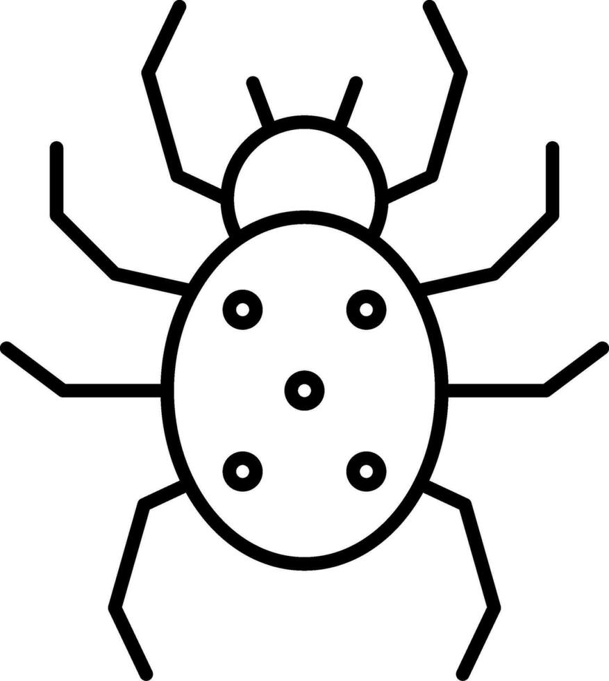 Spider Line Icon vector