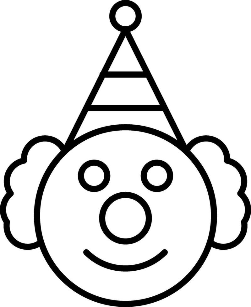 Clown Line Icon vector