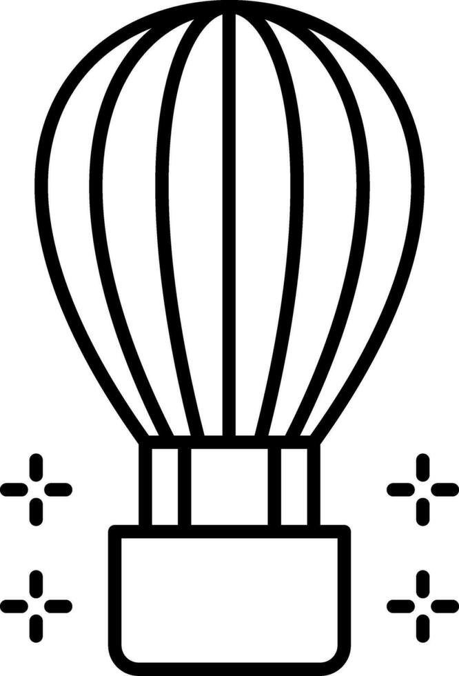 Hot Air Ballon Line Icon vector