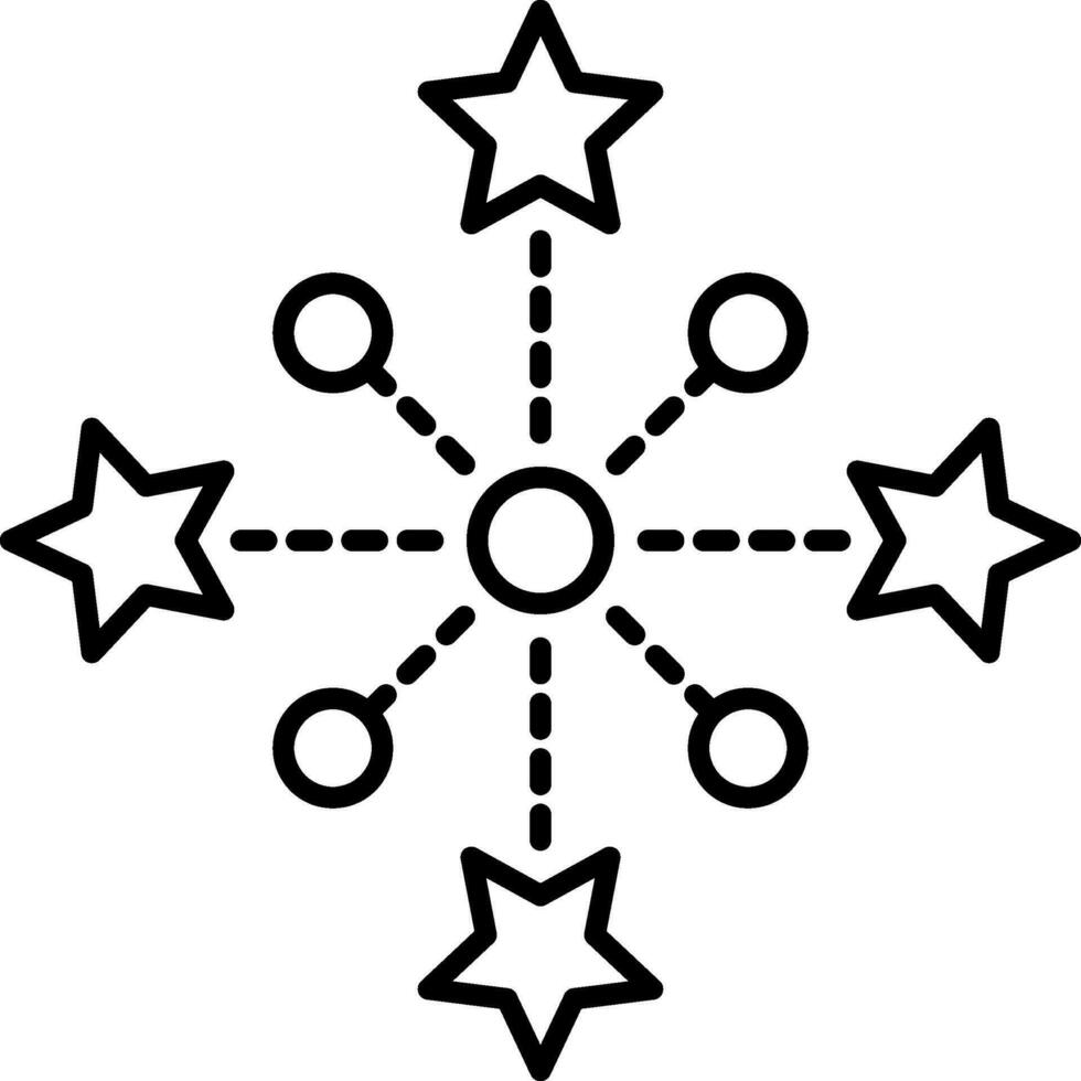 Fireworks Line Icon vector