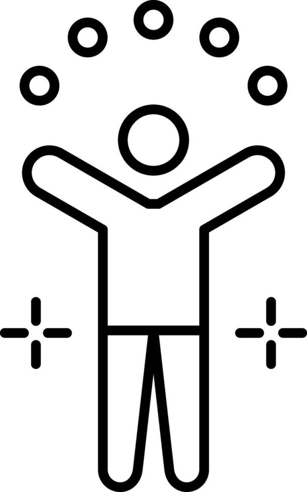 Juggling Ball Line Icon vector