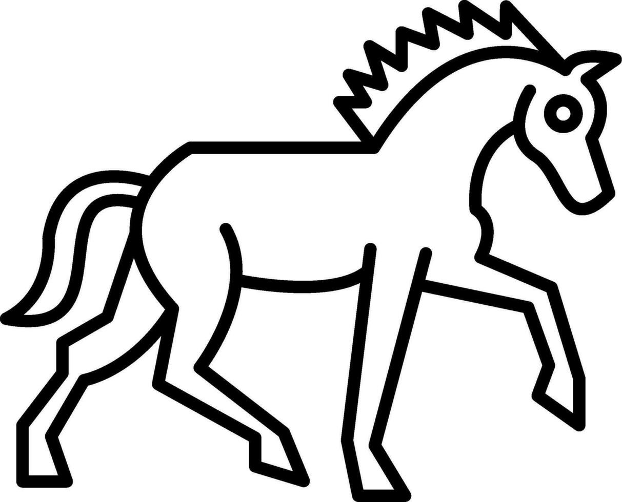 Horse Line Icon vector