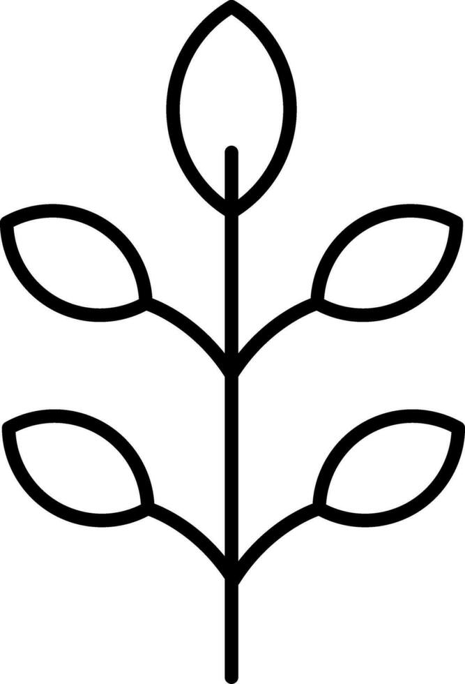Leaf Line Icon vector