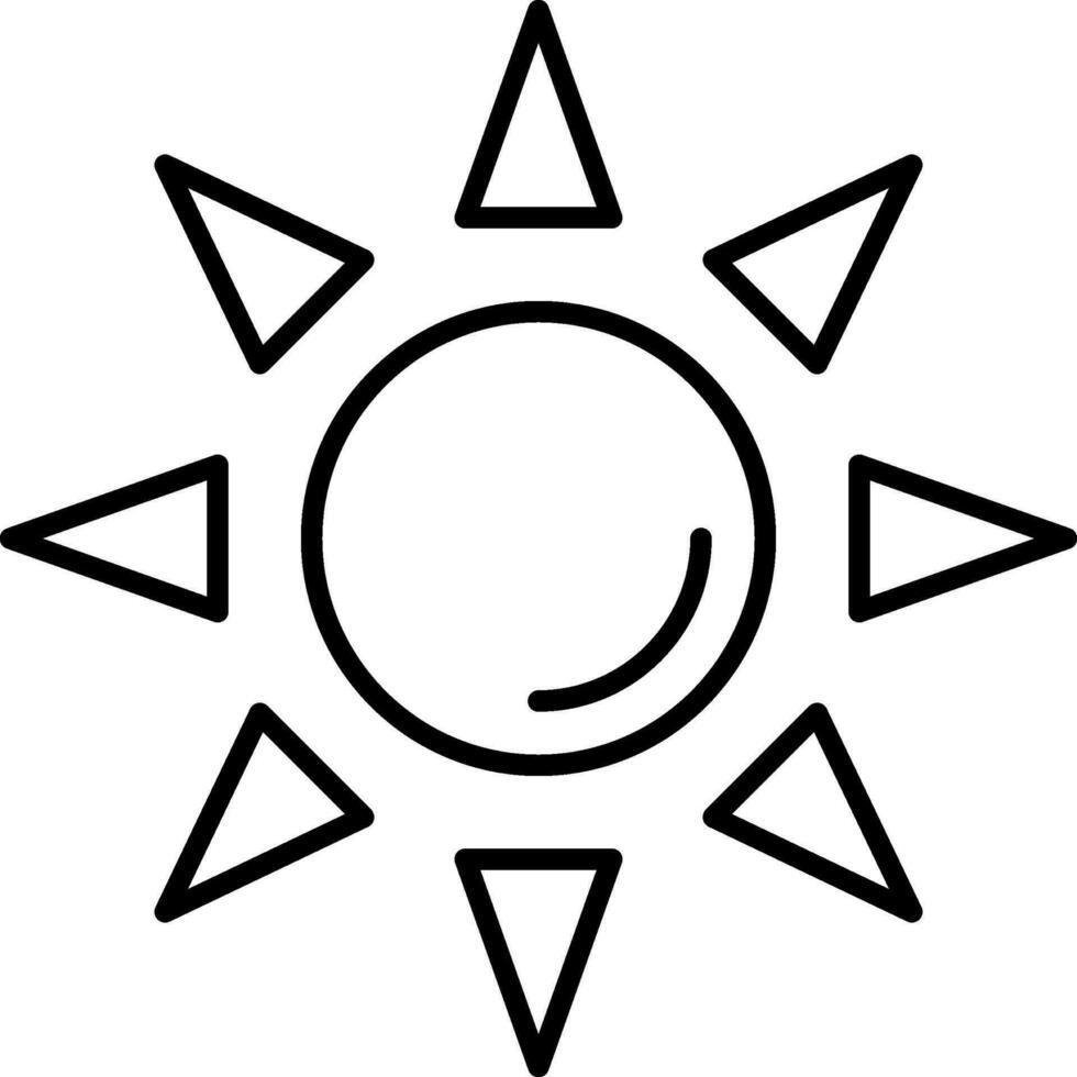 Sun Line Icon vector