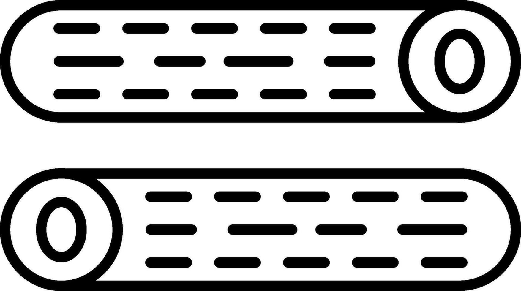 Wood Log Line Icon vector