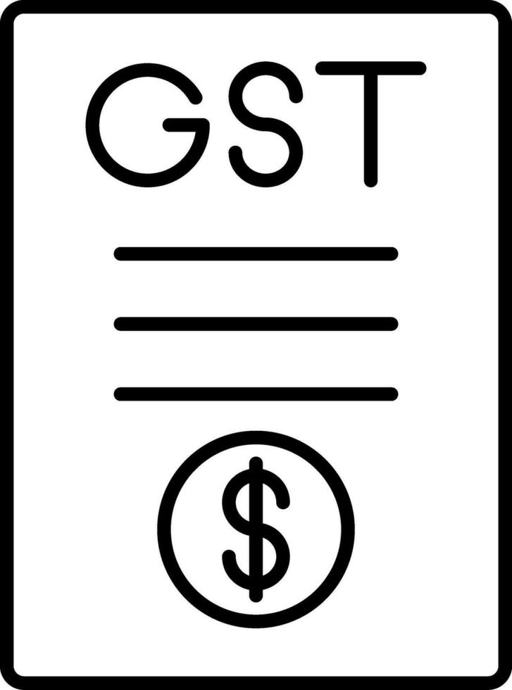 Gst Line Icon vector