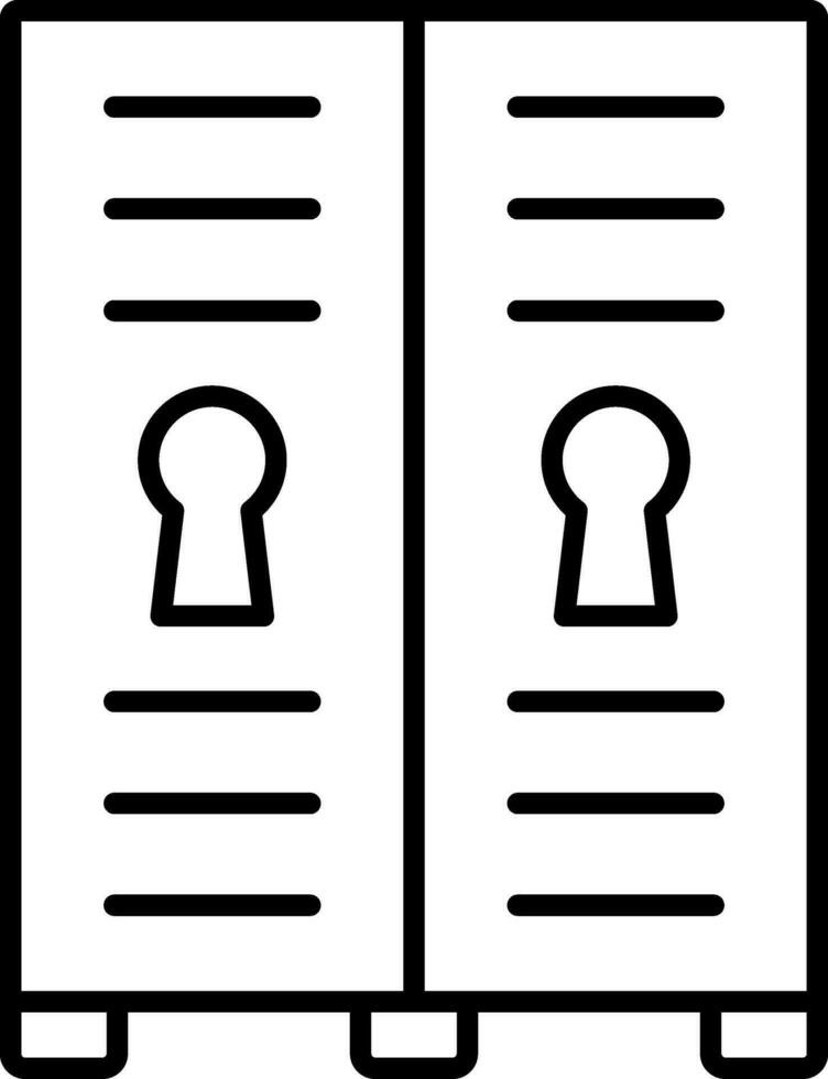 Lockers Line Icon vector