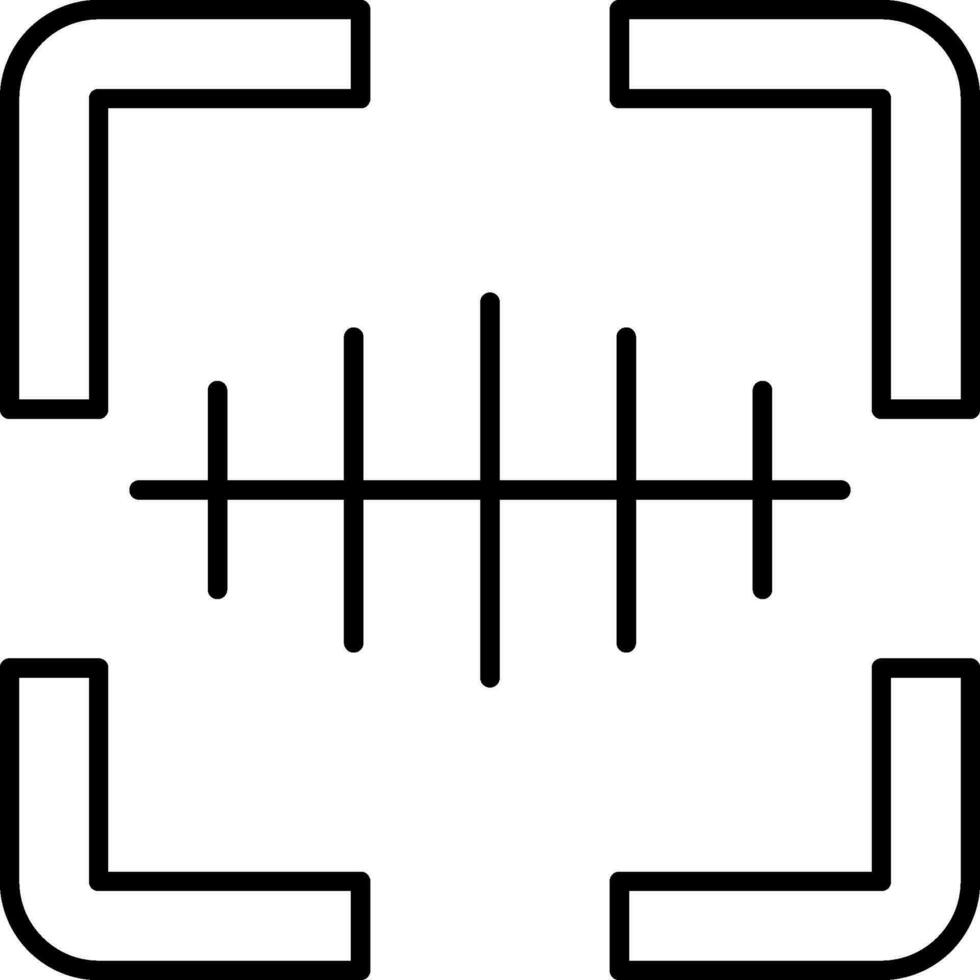 Barcode Scanner Line Icon vector
