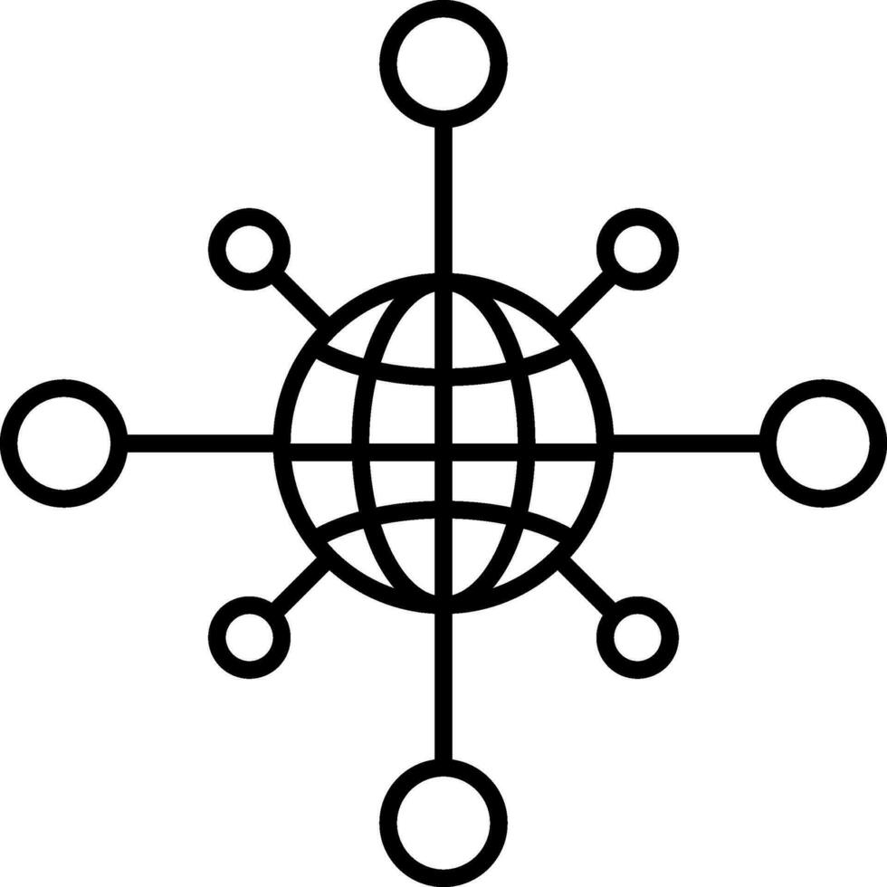 Networking Line Icon vector