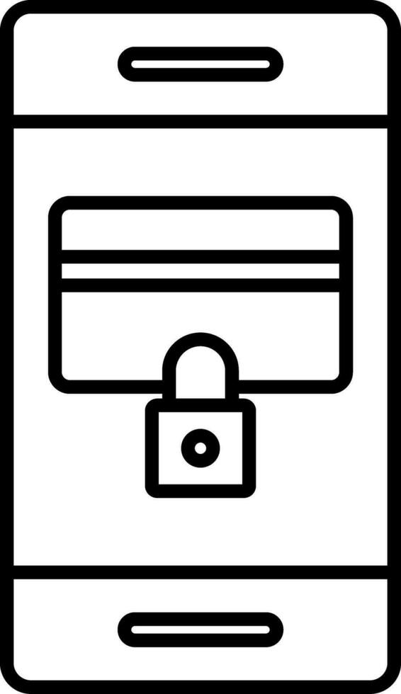 Secure Payment Line Icon vector