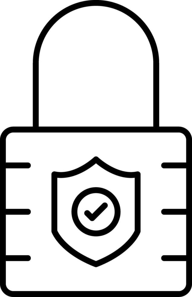 Padlock Line Icon vector