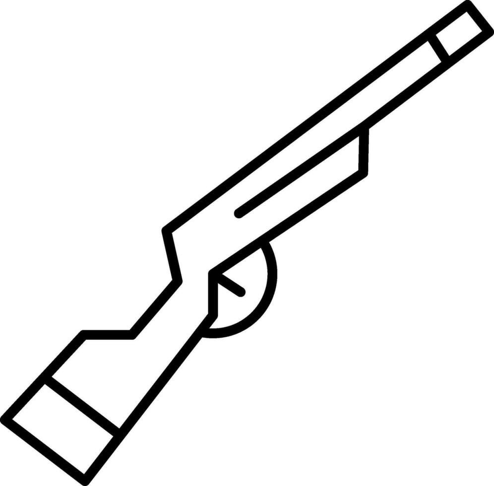 Shotgun Line Icon vector