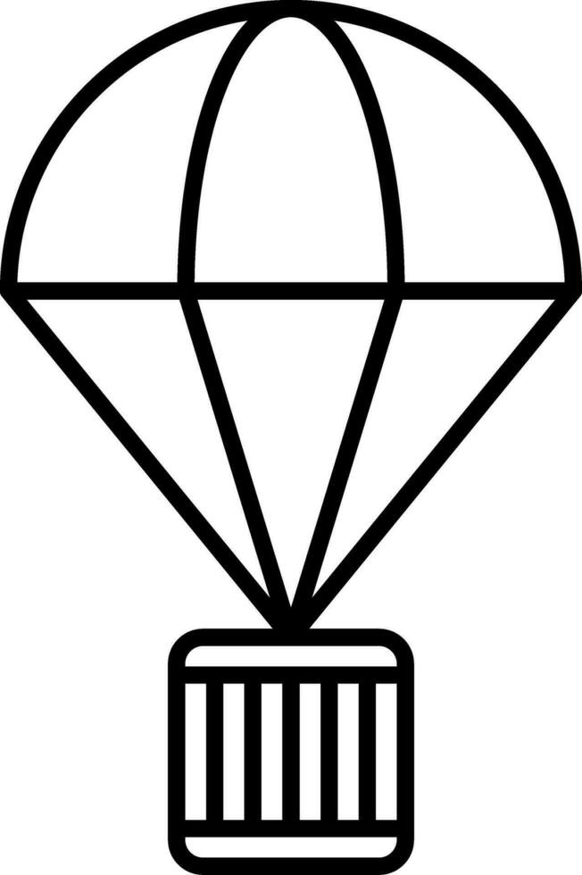 Parachute Line Icon vector