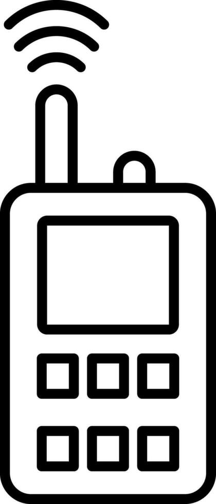 Walkie Talkie Line Icon vector