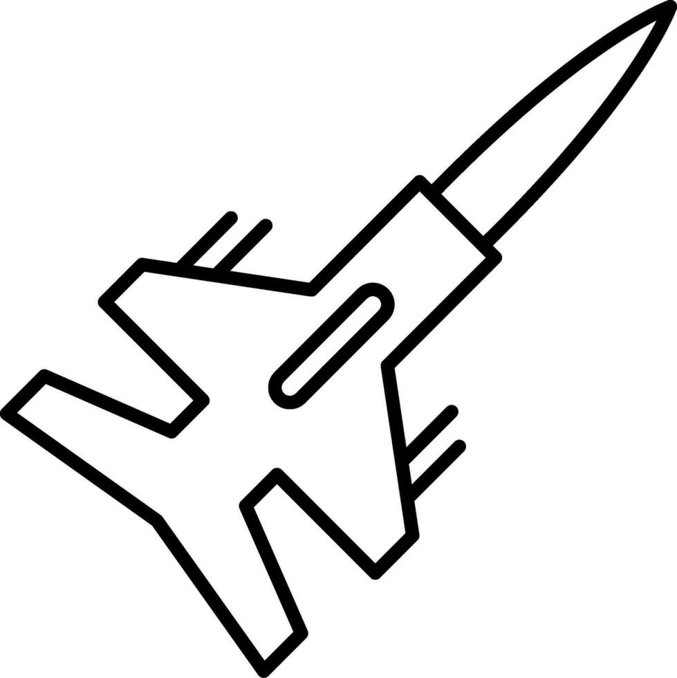 Fighter Line Icon vector