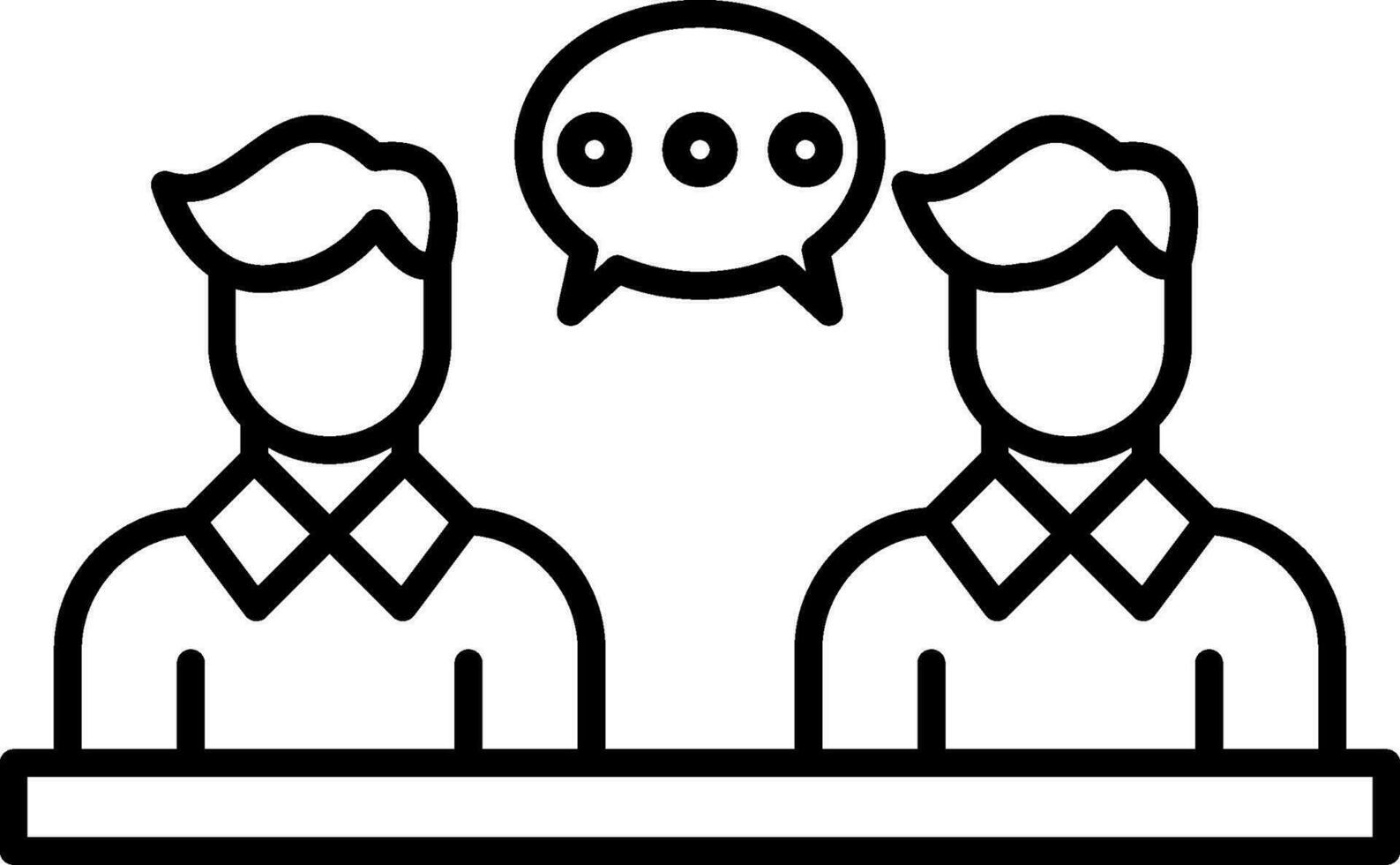 Business Meeting Line Icon vector