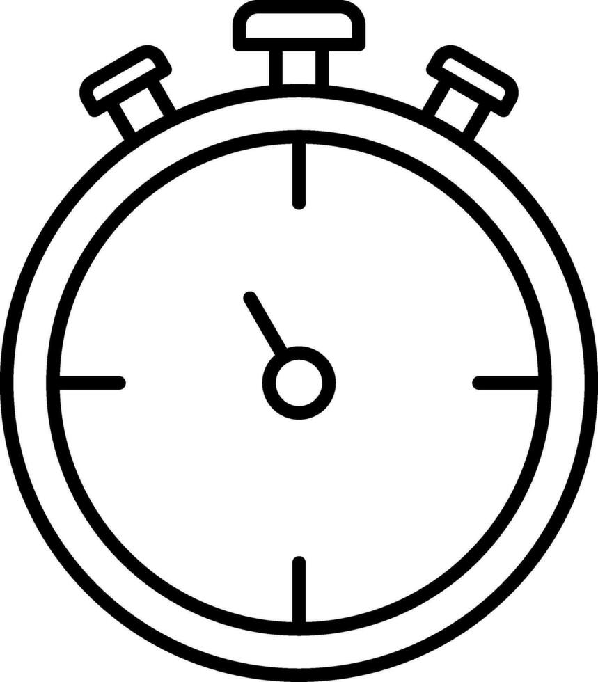 Stopwatch Line Icon vector