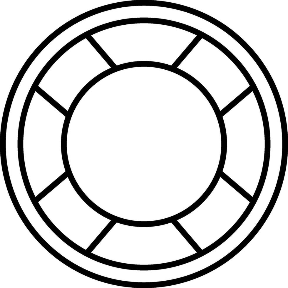 Lifebuoy Line Icon vector