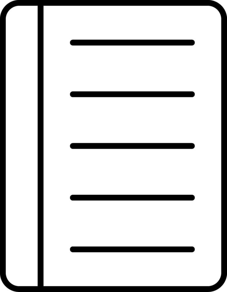 Notebook Line Icon vector