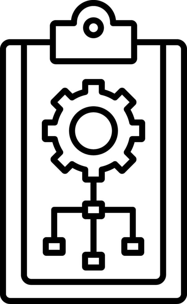 Planning Line Icon vector