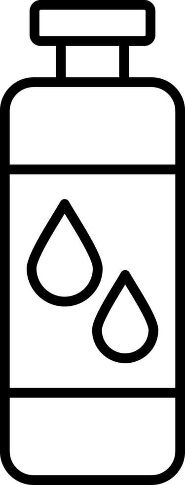 Water Bottle Line Icon vector