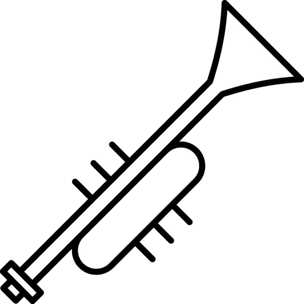 Trumpet Line Icon vector