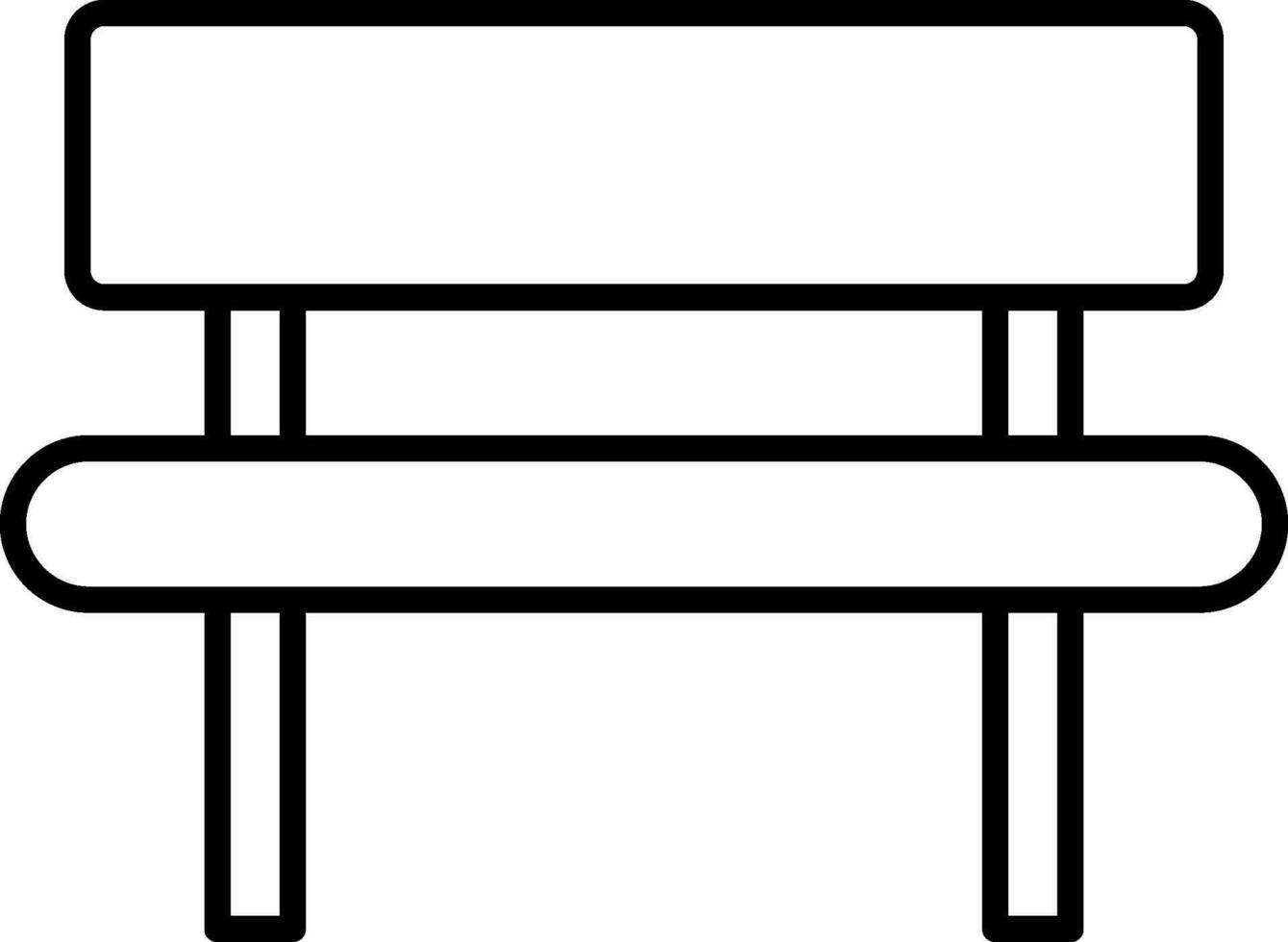 Bench Line Icon vector