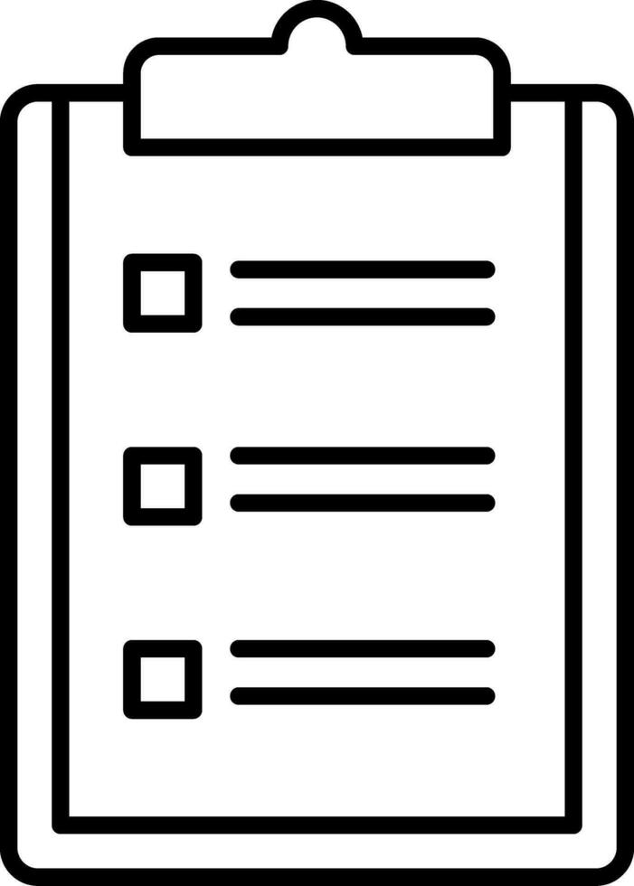 Clipboard Line Icon vector
