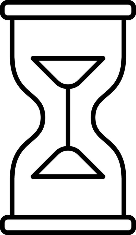 icono de línea de reloj de arena vector