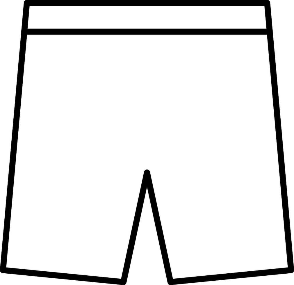 icono de línea de pantalones cortos vector